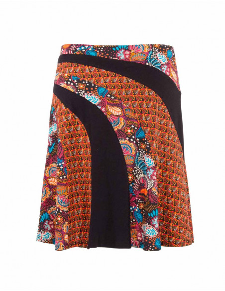 Colorful ethnic mid-length skirt