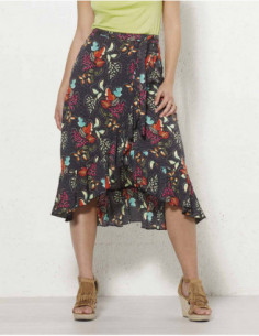 Flamenco style long wrap skirt