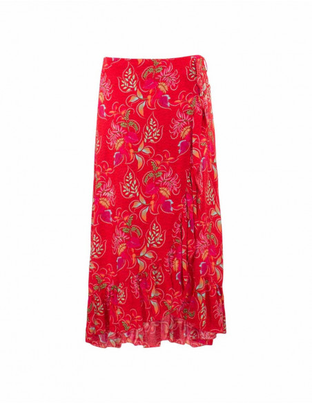 Flamenco style long wrap skirt