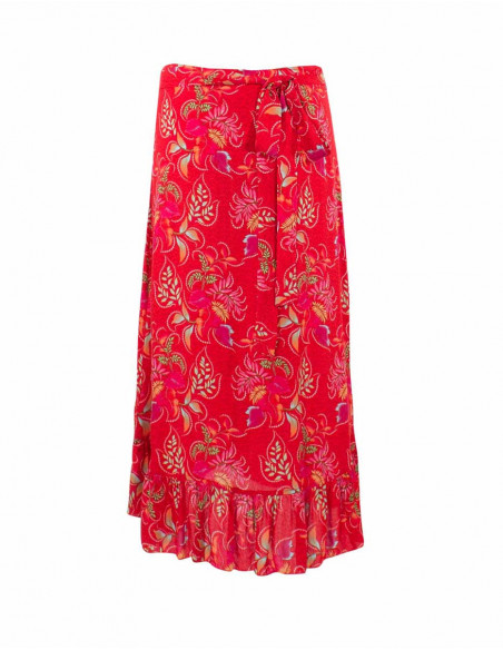 Flamenco style long wrap skirt