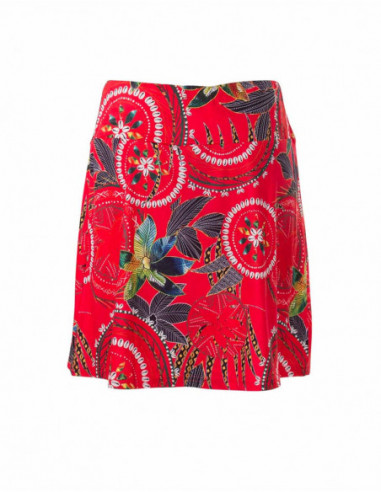 mini jupe polyester rouge élégante