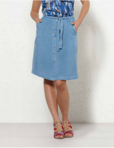 jupe mi longue denim élégante