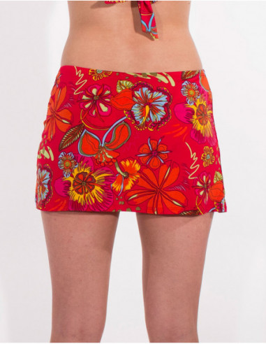 Bathing skirt with flower patterns