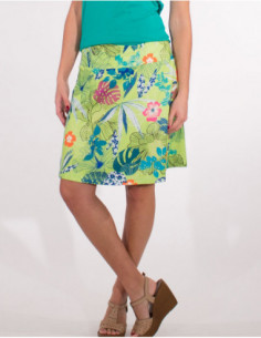 Short skirt with floral print