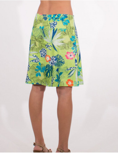 Short skirt with floral print