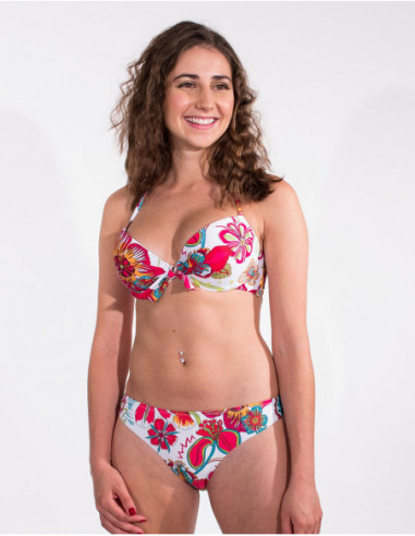 Maillot de bain la poitrine push up tropical