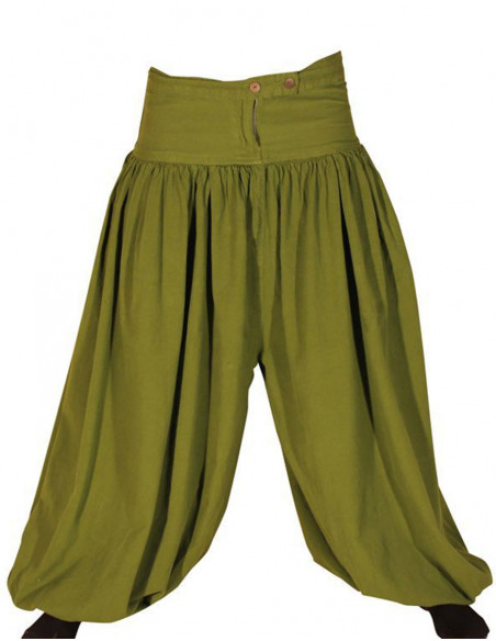 Pantalon ultra large bouffant pour femme vert kaki