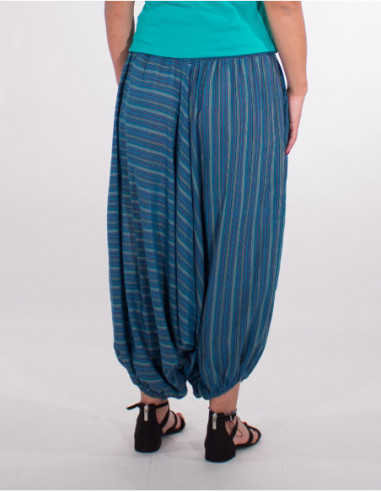 Cotton sarouel striped elastic size