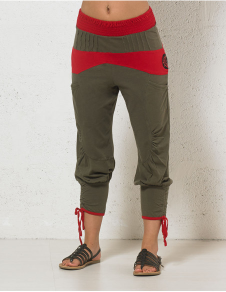 Pantacourt Grandes Poches Lacets