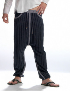 Men pants cotton stripes 2