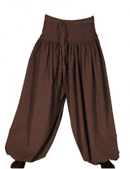 sarouel marron homme et femme en coton épais