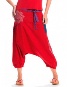 sarouel court femme en coton fin ethnique