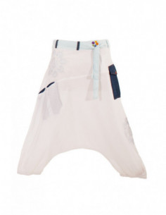 sarouel court femme en coton fin ethnique 2