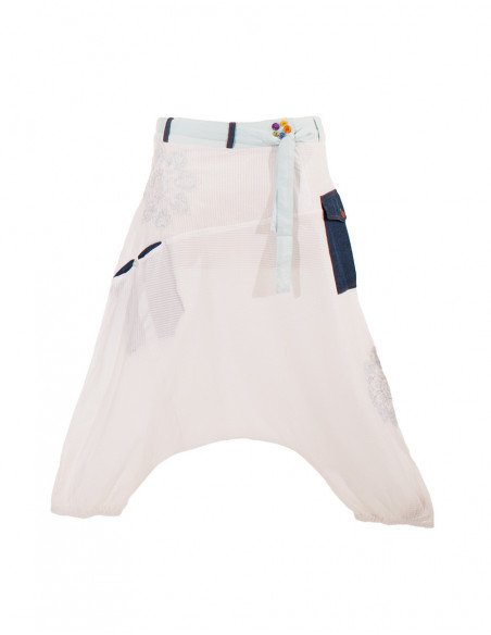 Lady Cotton Voile Sarouel With Lining