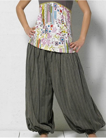 Ladie Pant Cotton Alladin Stripped