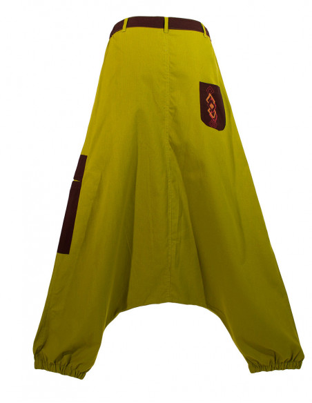 sarouel fourche basse pour femme bicolore