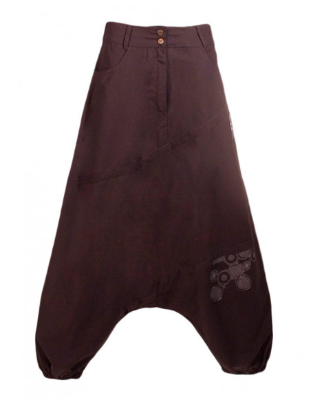 sarouel baba cool fourche basse uni