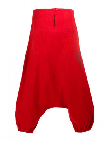 sarouel rouge en coton épais ethnique