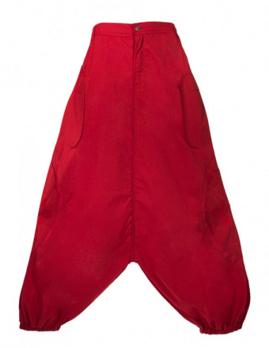 sarouel homme rouge coton