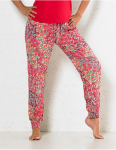 Pantalon fluide motif ethnique
