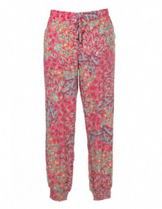 Rayon pant with peacock print 2