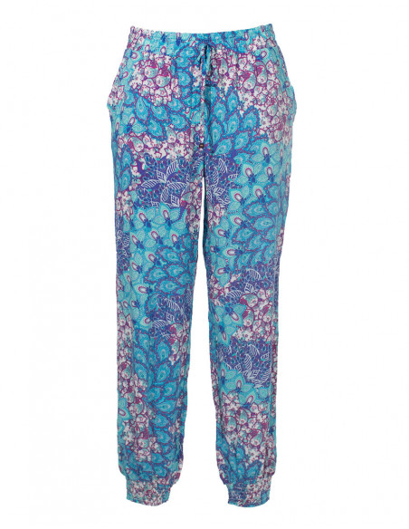 Pantalon fluide motif ethnique