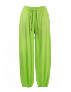 Pantalon léger large avec élastiques pour femme uni blanc 2