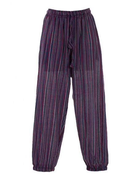 Striped cotton pants