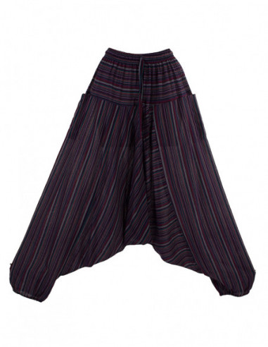Striped ethnic saroual cotton