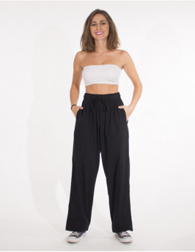 Pantalon léger pour femme d'été en coton kaki basique