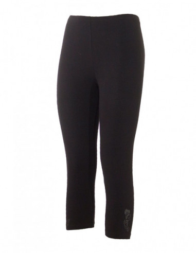 legging noir basique mi long pour femme