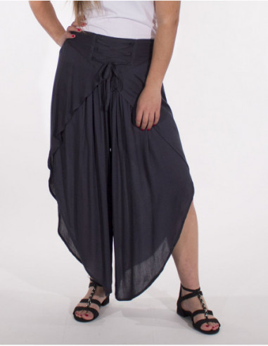 Pantalon paréo loose confortable bleu marine
