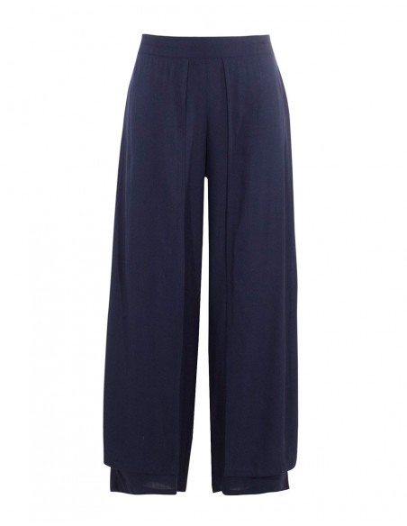 Pantalon femme large uni et confortable