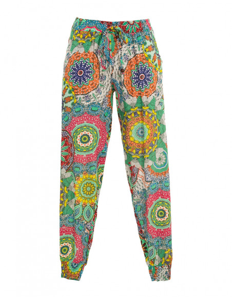 Printed comfortable women's trousers
