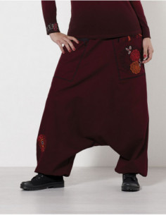 Low embroidered harem pants