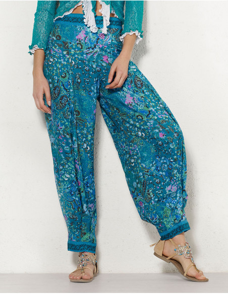 Pantalon femme bohème coupe aladin