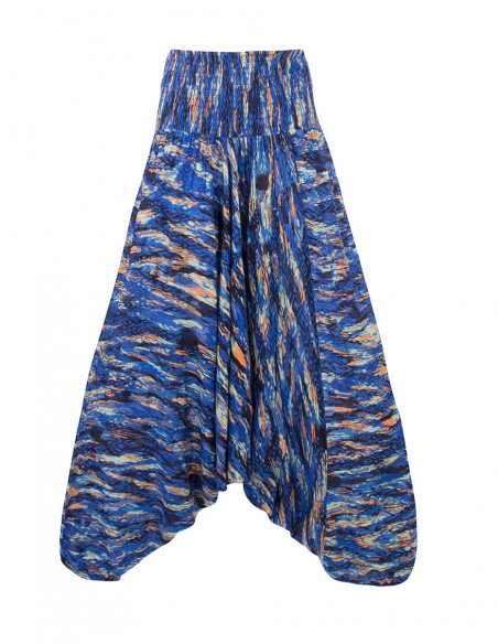 Harem pants ethnic 3 in 1 blue