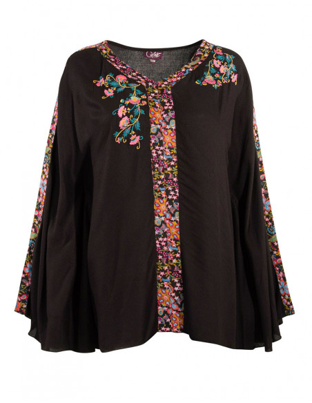 Women's embroidered poncho