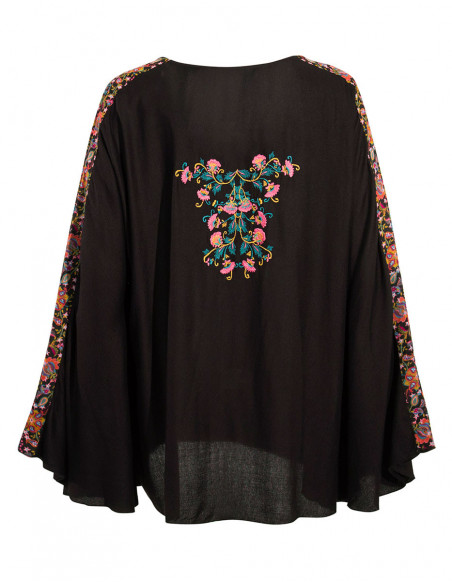 Women's embroidered poncho