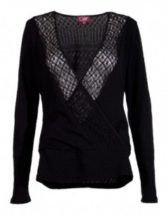 Pull en maille effet cache cœur 2