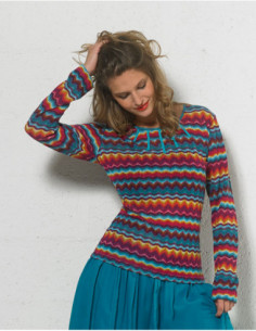 Pull femme imprimé graphique 2