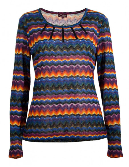 Pull femme imprimé graphique