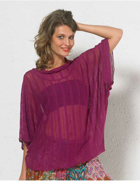 Pull poncho en maille pour l'automne