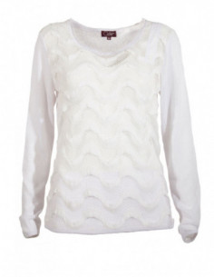 Pull léger féminin ajouré uni 2