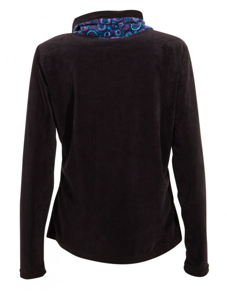 Pull coloré velours pour femme