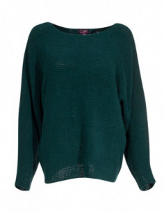 Pull tricoté manches chauve-souris rouge bordeaux 2