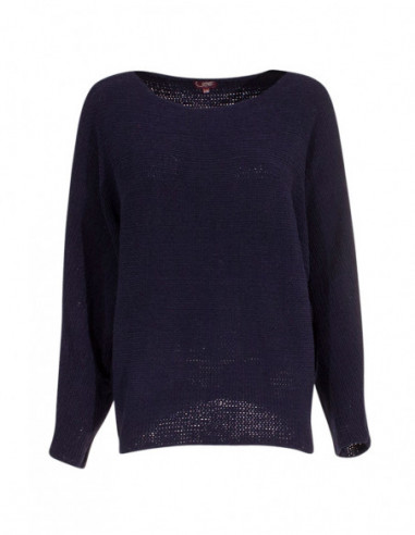 Pull tricoté manches chauve-souris rouge bordeaux