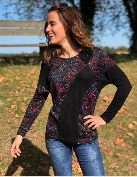 Colorful bat sweater