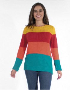 Multi Colored Striped Sweater 2