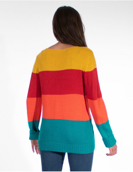 Multi Colored Striped Sweater